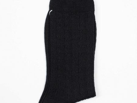 ANP-126 Mixed Cable Sock Black on Sale