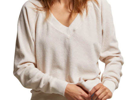 Ember Velour V-Neck Sweatshirt Hot on Sale