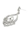 Rhodium Plated With Crystal Fancy Drop Earring For Women Sale