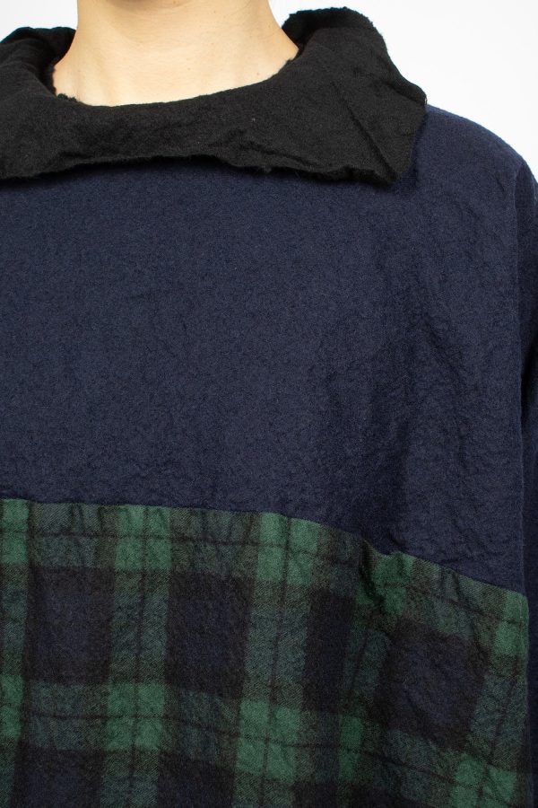 Triton Washed Patch Shirt Navy Tartan Check Online now