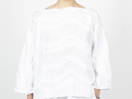 Wave Raw Cut Top White Online now