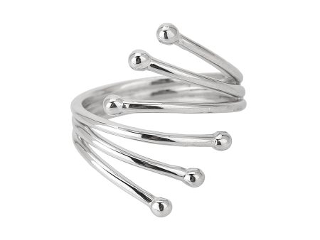 Carlton London Rhodium Plated Silver Toned Adjustable Contemporary Finger Ring For Women Online