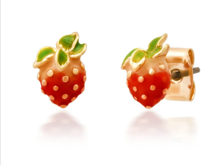 Enamel Strawberry Studs Cheap