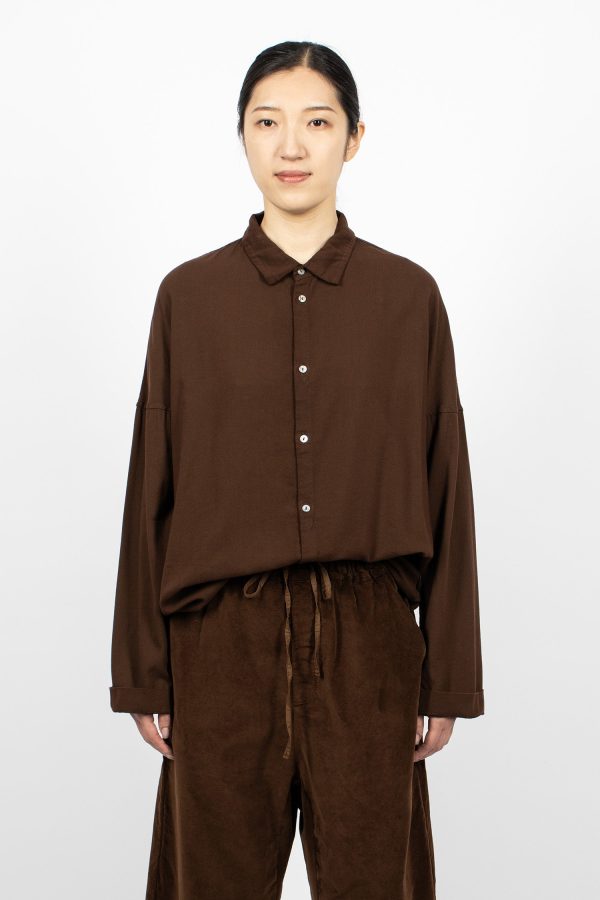 U1257 Unisex Collar Shirt Coffee Sale