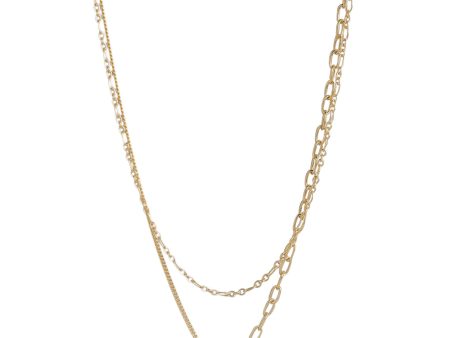 18Kt Gold Plated With Dangling Heart Layered Necklace For Women Sale