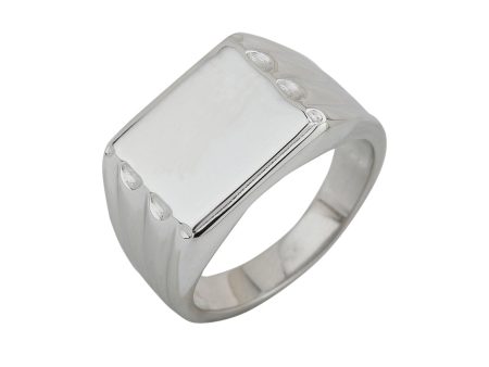 Carlton London Rhodium Plated Silver Toned Finger Ring For Men Online