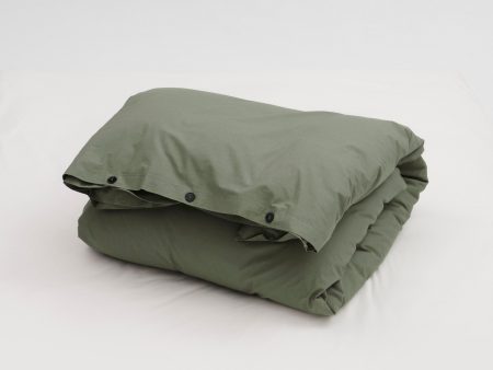 Percale King Duvet Olive Green Online Hot Sale