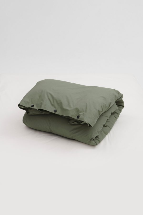 Percale King Duvet Olive Green Online Hot Sale