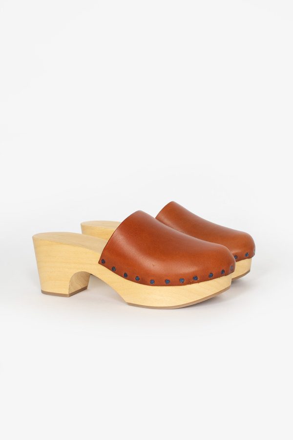 Leather Heeled Clog For Sale