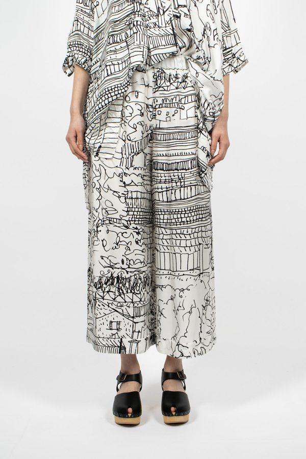 Pyjama Trouser Village Print For Cheap