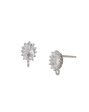 Carlton London Rhodium Plated Cz Stud Earring For Women Discount