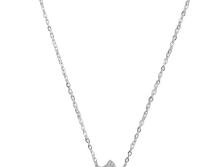 Cz With Butterfly And Silver Plated Fancy Necklace For Women Sale