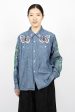 One-Up Shirt Chambray Embroidery Online Hot Sale