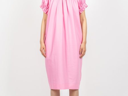 Gathered Tulip Dress Bright Pink For Discount