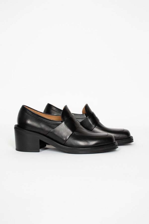 Heeled Loafer Black Cheap