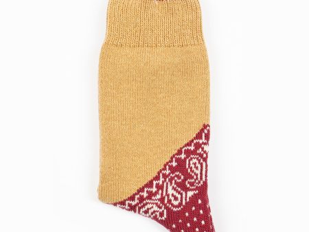 EK-553XSA Bandana Paisley Sock Red Cheap