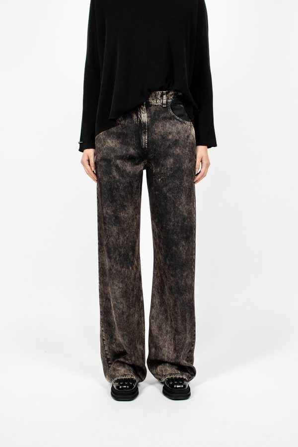 Printed Trouser Black Beige on Sale