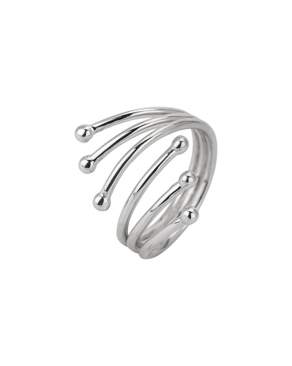 Carlton London Rhodium Plated Silver Toned Adjustable Contemporary Finger Ring For Women Online