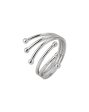 Carlton London Rhodium Plated Silver Toned Adjustable Contemporary Finger Ring For Women Online