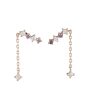 18Kt Rose Gold Plated Cz And Star Ear Climber With Tassle Earring Sale