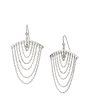 Carlton London Rhodium Plated Layered Contemporary Drop Earring For Women For Cheap