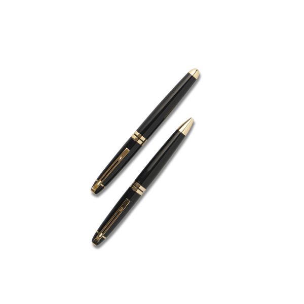 Carlton London Black & Gold Metal Pen - Premium Black and Gold Writing Instrument Fashion