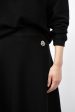 Wool Blend Midi Skirt Black For Cheap