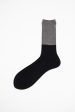 AN-92L Two Tone Socks Black Mix Grey Cheap