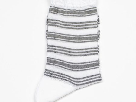 AM-781 Border Socks Black White Fashion