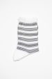 AM-781 Border Socks Black White Fashion