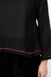 Border Washed Shirt Black Red Hot on Sale