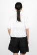 Front Bow Gathered Puff Sleeve Shirt White Sale