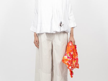 Wide Pyjama Trousers Sand Hot on Sale