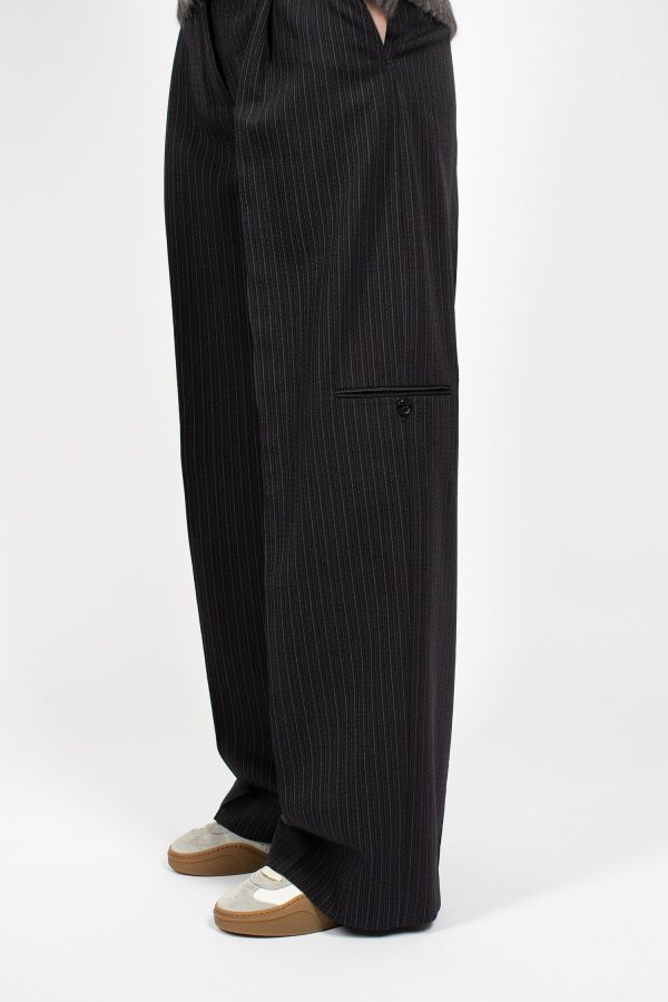 Pinstripe Tailored Trousers Black Supply