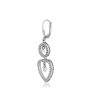 Carlton London 925 Sterling Silver Rhodium Plated Contemporary Cz Drop Earring Online now