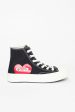 Comme Des Garçons PLAY X Chuck Taylors 1970 s Hi Ox Black on Sale