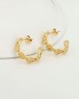 Gold Plated Stylish Half Hoop Earring For Women on Sale