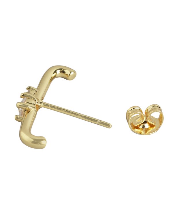 Gold Plated With Cz Ear Lobe Earring For Women Online now