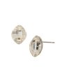 Silver Plated With Crystal Oval Stud Earring For Women Supply