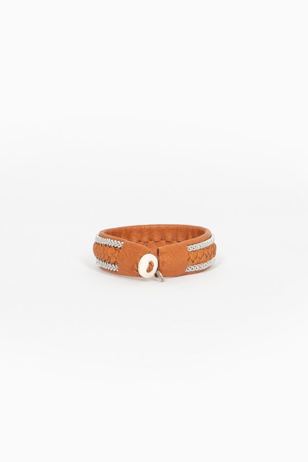 Tan Hide B Plus Bracelet 1 Hot on Sale