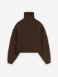 Women s Heavy Waffle Cropped Turtleneck Online