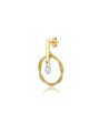 Carlton London 18Kt Gold Plated Drop Earrings With Dangling Cz Online