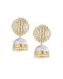 Gold Plated Pearl Enamel Jhumka Earring For Women Cheap