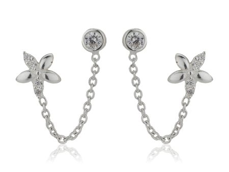 Carlton London 925 Sterling Silver Rhodium Plated  Stud Earring For Women Online now