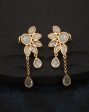 Carlton London Gold Plated Cz Floral Drop Earring For Women Supply