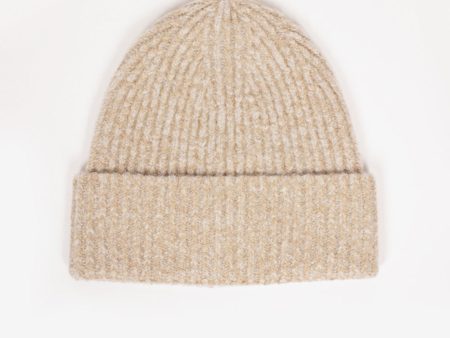 Ribbed Beanie Light Taupe Online Sale