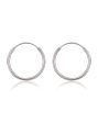 Carlton London 925 Sterling Silver  Rhodium Plated Circular Hoop Earring For Women Cheap