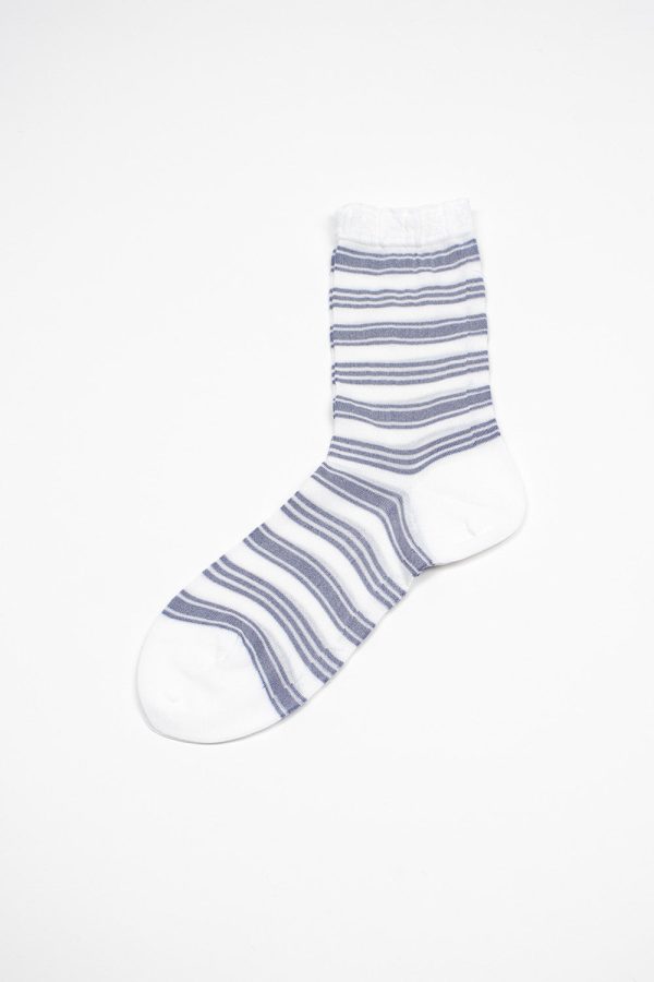 AM-781 Border Socks Blue White Online Hot Sale