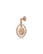 Carlton London 18Kt Rose Gold Plated Circular Drop Earrings on Sale