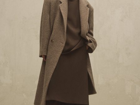 Boiled Wool Relaxed Overcoat Online Hot Sale